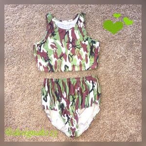 🎉Host Pick🎉 High- waisted Camo Swimsuit